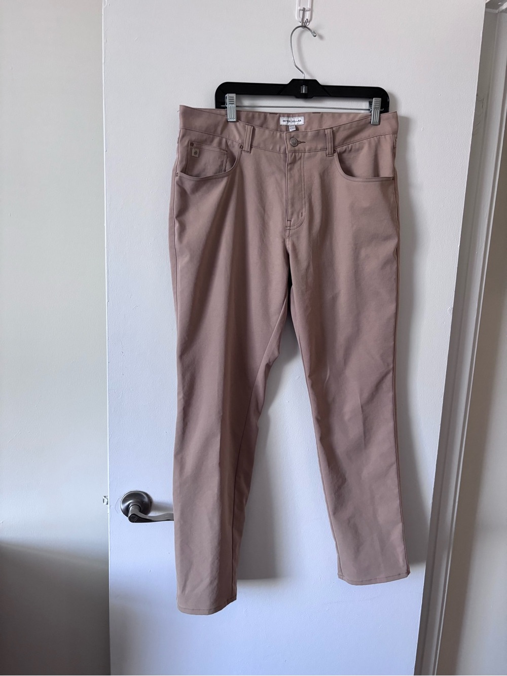 Peter Millar Slim Straight Jeans in Dusty Rose